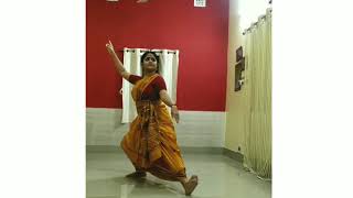 Baje Baje Ramyabina Baje  Dance Cover  Pallabi Roy dance rabindrasangeet bharatnatyam [upl. by Dduj]