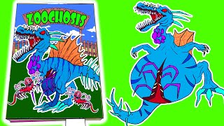 Making ZOOCHOSIS Monster Animals🦛🦒Game Book Dinosaurs Pregnant Squishy）DIY 동물원 paper Stories [upl. by Annor]