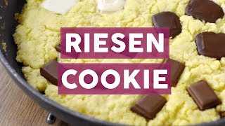 Naschmäuler aufgepasst RiesenCookie aus der Pfanne selbst gemacht [upl. by Ardnosac]