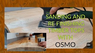 How to re finish a timber worktop with Osmo [upl. by Cerracchio]