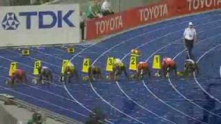 The fastest man in the world Usain Bolt WR 958 100m sprint [upl. by Naitsirhk]