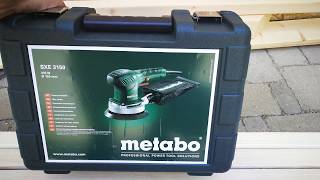 Unpacking  unboxing random orbital sander Metabo SXE 3150 600444500 [upl. by Greenquist]