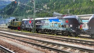 Lok quotschubsenquot am Brenner  Vectron Werbelok und ÖBB 1016 und 1116 [upl. by Erl]