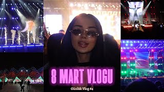 Konserte nece makiyaj etdim   8 MART VLOGU [upl. by Fachanan]