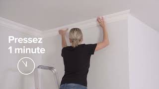 Pose de moulures plafond  DCOR FR [upl. by Atekram]