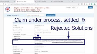 PF amp pension claim status explained under process Settled amp rejected solutions [upl. by Nilesoj922]