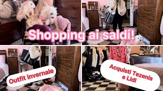 Acquisto saldi da Tezenis 🛍️e spesa LidlOutfit x le giornate fredde shoppinghaul tezenis lidl [upl. by Assenaj]