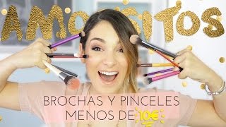 TOP brochas y pinceles por menos de 10€  Amorsitos Low Cost [upl. by Dyob]