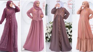 MODEL GAMIS CRINKLE KOMBINASI BROKAT MODERN [upl. by Ainessej]