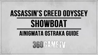 Assassins Creed Odyssey Showboat Ainigmata Ostraka Location  Solution Achaia [upl. by Elbam59]