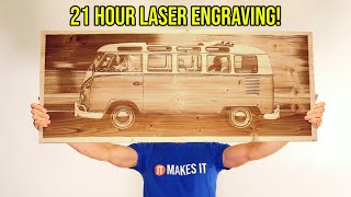 Did I Make The Largest Ever Laser Photo Engraving  Sculpfun S9S10 Expansion Kit Review [upl. by Abana]