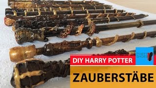 DIY Zauberstäbe selbst gemacht  Harry Potter Party Magic wand DIY [upl. by Nilecoj]