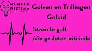 Natuurkunde uitleg Golven en Trillingen 10 Staande golf met één gesloten uiteinde [upl. by Danita]