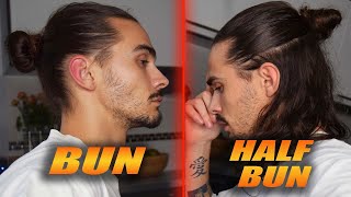 Comment faire le HALF BUN et le MAN BUN  cest facile [upl. by Benedikta]