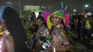 RAMAJAY MAS CARNIVAL BAND GIRLS LINE UP TO PARADE AT MIAMI CARIBBEAN CARNIVAL 2023 FLORIDA [upl. by Rhyner668]