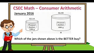 CXC Past Paper Math Questions  Consumer Arithmetic Part 1 of 3 [upl. by Jake161]