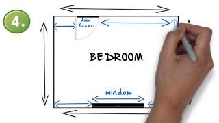 How to draw a bedroom floor plan [upl. by Mirabella]