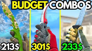 BEST 200IQ Budget KNIFE amp GLOVE COMBOS in CS2 CHEAP KNIFE  GLOVES COMBO Under 500 [upl. by Anneyehc]