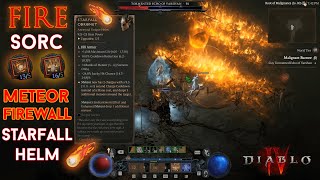 Diablo 4  Echo of Varshan Meteor Firewall Starfall Coronet Sorcerer Clear Season 3 [upl. by Llezom]