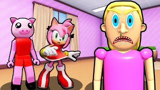 PEPPA PIG AND AMY VS TEAM EVIL MOM ESCAPE IN ROBLOX [upl. by Sussi309]