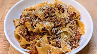 Pappardelle Bolognese  Easy Inexpensive and Delicious Recipes [upl. by Elleirol]