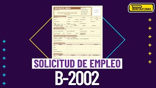 Solicitud de Empleo Printaform B2002 [upl. by Eybbob]