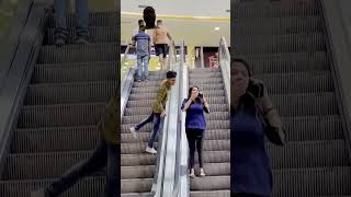 Kiss prank 🤣🤣 funny escalatorgirl comedy prank [upl. by Dorran]