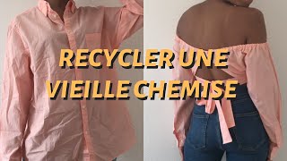 RECYCLING  UPCYCLING  Chemise homme en crop top [upl. by Crisey665]