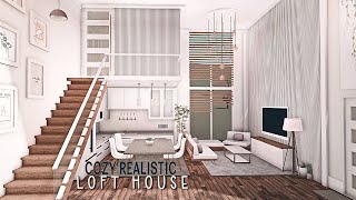 BLOXBURG Cozy Realistic Loft  House build 🪴 [upl. by Ecirad458]