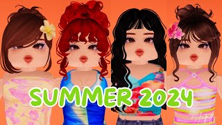 SUMMER 2024 ROBLOX OUTFITS WITH CODES FOR BLOXBURG BERRY AVENUE BROOKHAVEN ETC [upl. by Betthel]