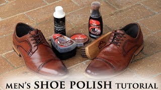 How To Polish Your Dress Shoes  Leather Shoe Shine Tutorial [upl. by Aisetal]