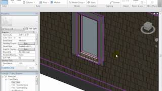 Revit Architecture  Adding Doors and Windows  Lesson 2 [upl. by Aihtnic]