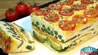 Receta de Pastel de verduras al horno riquísimo y nutritivo  Recetas paso a paso  Loli Domínguez [upl. by Sass225]