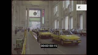 1990s Italy Milan Railway Station Ticket Hall Taxis Waiting Portico [upl. by Epstein]