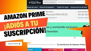 Cómo Cancelar Suscripción Amazon Prime en Pocos Pasos  Guía Detallada [upl. by Llerrehc]