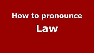 How to pronounce Law French  PronounceNamescom [upl. by Llemaj488]