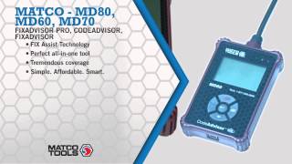 OBDII Code Reader and Advisors Matco Tools Items MD60 MD70 and MD80 [upl. by Abramson677]