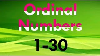 Learn Ordinal Numbers 1 to 30 Ordinal Numbers 1 to 30 Ordinal Numbers 1st To 30th 1 To 30 Ordinal [upl. by Intruoc]