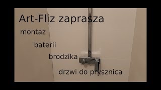 Montaż baterii brodzika oraz drzwi do prysznica [upl. by Gerger]