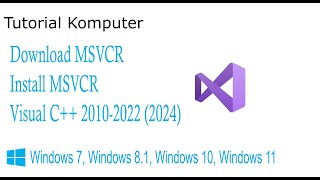 Cara Download Install Update Microsoft Visual C VC Redist Runtime 2024 Error MSVCR [upl. by Bartie]