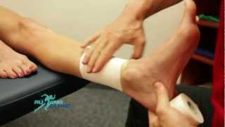 Shin Splints taping medial tibial stress syndrome [upl. by Aisatan39]