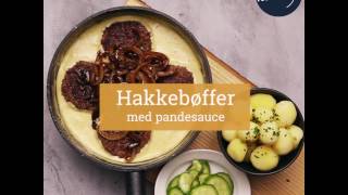 Hakkebøffer med pandesauce [upl. by Mazlack557]