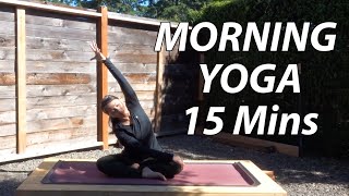 15 Min Morning Yoga  Mindful Movement amp Meditation [upl. by Irami]