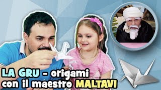 COME FARE UNA GRU CON UN FOGLIO DI CARTA  Origami con il maestro MaLtavi [upl. by Nyltyak]