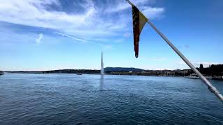 🇨🇭Enjoy the wonderful evening view on Lake Geneva  City of Geneva  Switzerland🇨🇭 [upl. by Llewon]