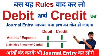 Rules of Debit and Credit in Accounts  Journal Entry Accounting  Golden Rules of Accounts [upl. by Mirelle953]