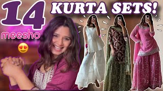 Wedding Wear Kurta Sets from MEESHO💗  HUGE Tryon Haul  Honest Review  Rupal Yadav [upl. by Aidan23]