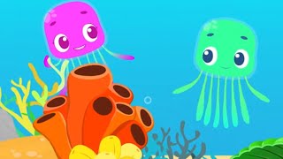 Jelly Time Exploring the Sea with Slimey Jellyfish  Jelly Time  Jellyfish Animated Show for Kids [upl. by Inanaup]