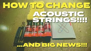 HOW I CHANGE ACOUSTIC STRINGS  and  Im a DADDARIO ARTIST [upl. by Jemine]