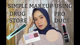 Simple Makeup Using Drugstore Product  Natasya Nafisah [upl. by Chasse]